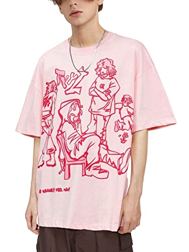 Aelfric Eden Graphic Tees Y2k Cartoon Printed Womens Oversized T Shirt Vintage Tees Men Unisex Aesthetic Streetwear Shirts