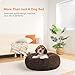 HMTOPE Orthopädisches Hundebett rund Hundekissen Hundesofa Katzenbett Donut Kuscheliges Hundekorb Waschbar, 60 cm Ø, Braun