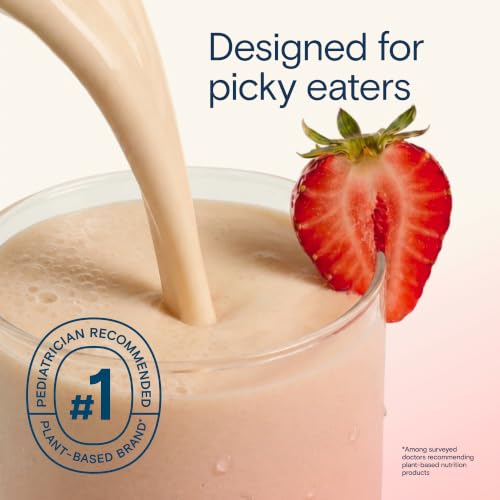 Image of KATE FARMS Kids Nutrition Shake, Strawberry, 8g Protein, 12 Pack
