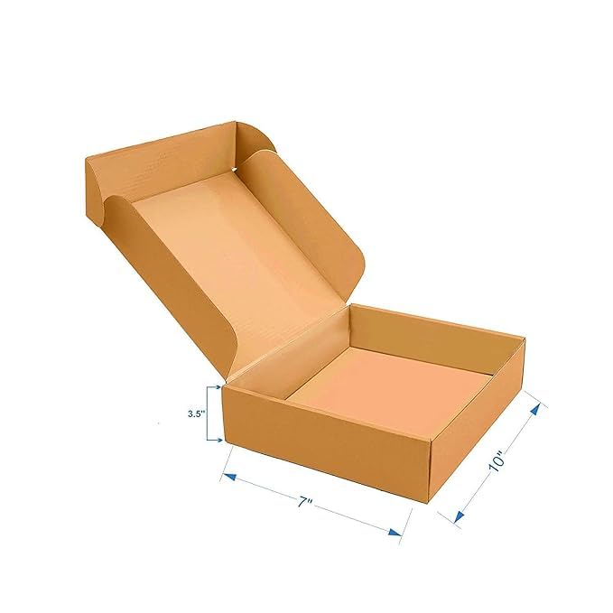 Sponsored Ad - Brown Colour 3 Ply Self Locking Corrugated Box 10 x 7 x 3.5 Inches Pack of 25 Eco-Friendly Reusable and Recyclable Packaging