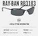 Ray-Ban RB3183 POLARIZED Rectangle Shaped Sunglasses for Men & Women – Includes Official Rayban Eyewear Kit – Ideal Formal & Casual Wear Sunglasses – Dark grey Lens
