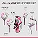 Precise M5 Ladies Complete Left & Right Handed Golf Club Set | Complete Regular & Petite Womens Golf Clubs Set | with 3 HC's, Lightweight Shafts & Spacious Stand Bag w/Pockets & Dual Carrying Straps