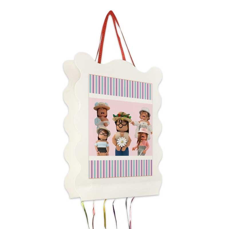 Piñata RoblooxNinas, Cumpleaños Infantil – Varios Diseños - 30x40cm