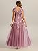 Ever-Pretty Women's Sequin V-Neck Formal Evening Dresses Cap Sleeves Ball Gowns Prom Dress Orchid US18