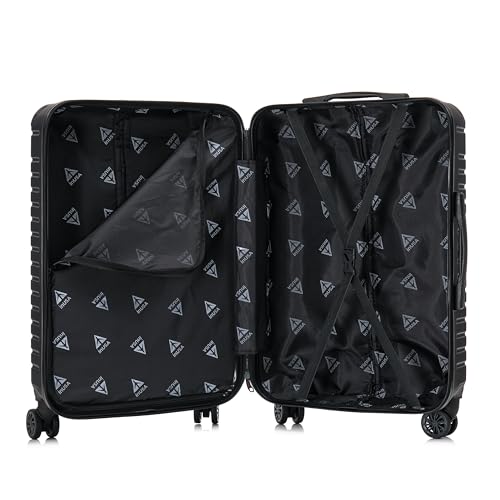 InUSA DEEP Luggage Set with Dual Spinner Wheels and Studs | Spacious Travel Suitcases with Ergonomic Handles | (20/24/28) 3 Piece Hardside Luggage Set | Black4