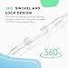 Hecatelly Oxygen Tubing Swivel Connectors – 10-Pack Leak-Proof 360-Degree Rotatable Oxygen Tube Connectors, Oxygen Connector Avoid Tangles