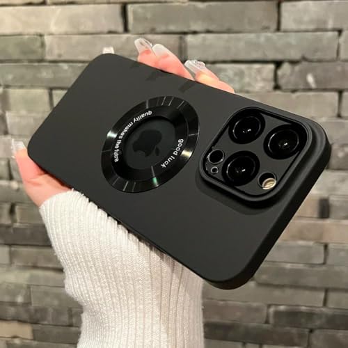 Étui magnétique iPhone 15 Plus noir avec protection de caméra intégrée