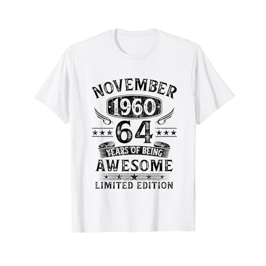 Regalo 64 Años Cumpleaños Hombre Mujer Noviembre 1960 Camiseta
