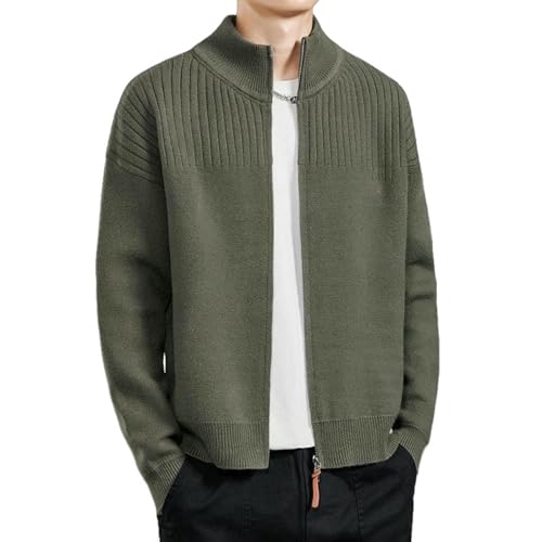 Cardigan décontracté pour homme en maille zippée pour les week-ends