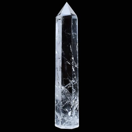 RUIJINGYUAN Clear Quartz Crystal Tower...