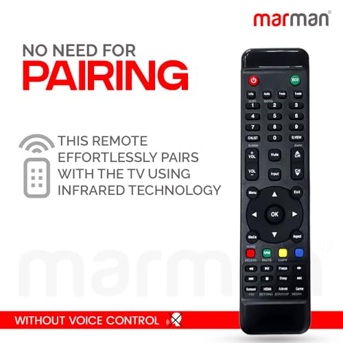 Image of marman Compatible with Android HD LED LCD Infrared Tv Remote Suitable for 32 40 43 55 Inch Non Voice Command - Pairing Not Required - Match Remote Key by Key with Existing Model Remote