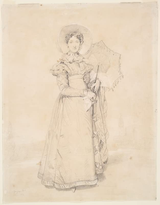 Lienzo decorativo para pared de alta calidad: Retrato de Jean Auguste Ingres 60x90cm