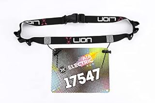 LION SPORTSWEAR Running Belt for Race Number & Gel Holder - also ideal for Cycling/Triathalon/Marathon/Time Trials