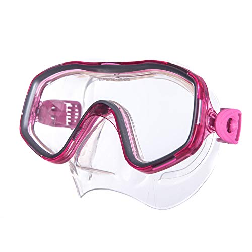 SALVAS Kinder Tauch Maske Smile Schnorchel Taucher Anti Schwimm Brille Silikon Farbe pink