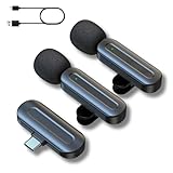 HOSONGIN USB C Wireless Microphone for Android/iPhone 15/16, Type-C Lavalier Mini Mic, 6-Hour Battery, Noise Reduction for Video Recording, Vlog, YouTube, TikTok