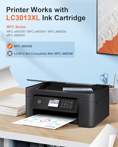 E-Z Ink Pro Compatible Ink Cartridge Replacement for Brother LC3013 LC3011 LC3013XL LC-3013 Compatible with MFC-J491DW MFC-J497DW MFC-J895DW MFC-J690DW Printer(2 Black, 1 Cyan, 1 Magenta, 1 Yellow) - Thumbnail 3