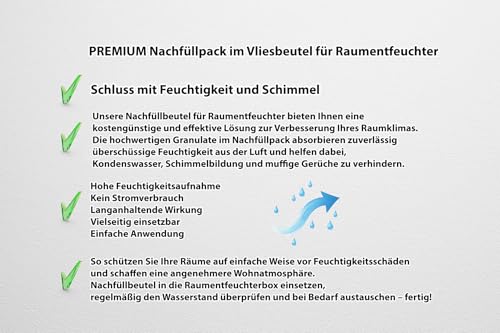 10 x 1, 2 kg Luftentfeuchter Raumentfeuchter Nachfüllpackung- Anti Schimmel, Moder, Stockflecken-6