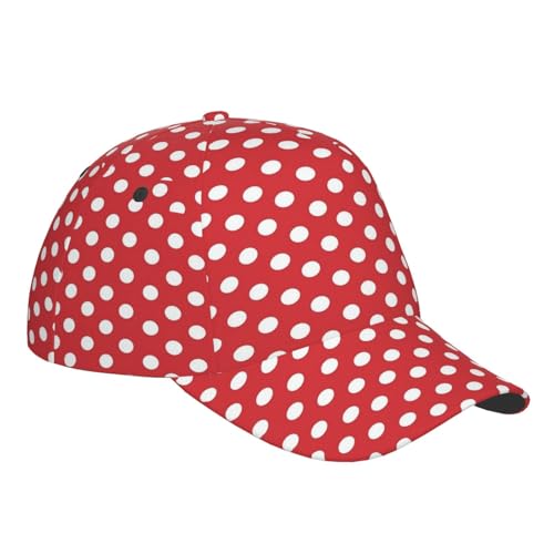 Gorra de béisbol con patrón de lunares para hombres y mujeres miniatura 3
