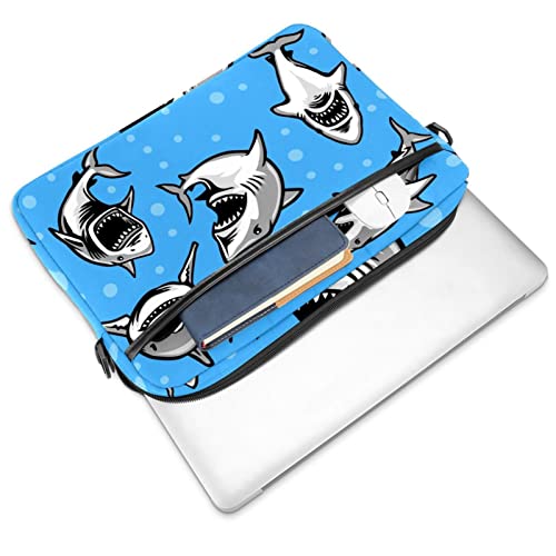 Housse ordinateur portable multicolore 13-14,5" requin blanc