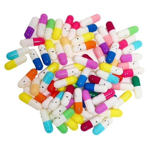 WUYJI Ensemble de 100 capsules de lettres, contenant des rouleaux de lettres d'amour et des messages avec des smileys, idéal pour votre partenaire.