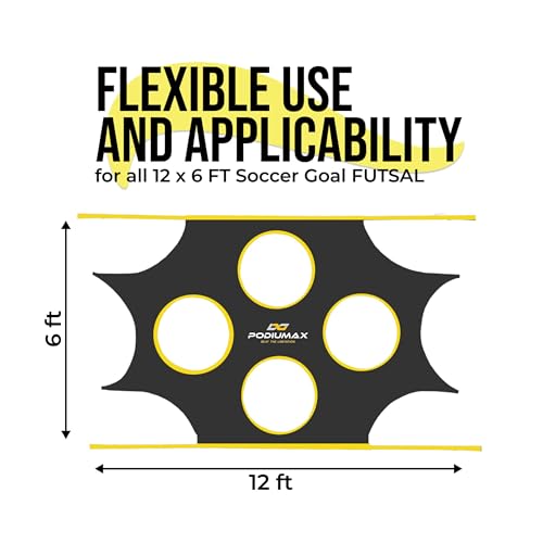 image for PodiuMax Soccer Goal Target Net with 10 Scoring Zones, Compatible with