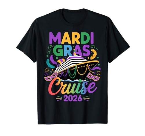 Mardi Gras Cruise 2026 Enthusiast Fun Vacation Celebration T-Shirt