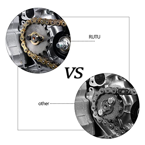 Rutu 420 17T 17Mm Countershaft Engine Sprocket Drive Gear - 17T Front Bike Sprocket With Retainer Plate Sets - Parts For 50, 70, 90, 110, 125Cc Dirt Pit & Mini Bikes, Atvs, Go Kart #TOP4