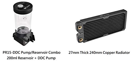 Image of Thermaltake Pacific C240 Ddc Res /Pump 5V Motherboard Sync Copper Radiator PETG Hard Tube Water Cooling Kit CL-W242-CU12SW-A