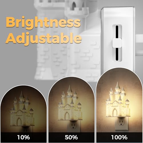 Image of DORESshop Night Lights Plug into Wall,3D Printed Castle Night Light