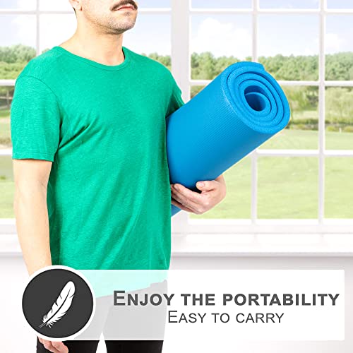 Gima - Schaumstoffmatte, Matte für Pilates, freie Körperübungen, Gymnastik und Yoga, Abmessungen 180 x 60 x 1,6 cm, Farbe Hellblau.