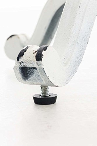 Topower Industrial Retro Vintage Farm Wooden Tractor Stool Kitchen Swivel Height Adjustable Bar Stool (Antique White) #TOP6