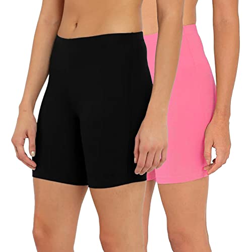 Image of OUTFLITS Ladies Cycling Shorts| Under Dress | Yoga Shorts | Workout Shorts | Running Shorts | Exercise Shorts | Gym Shorts for Womens