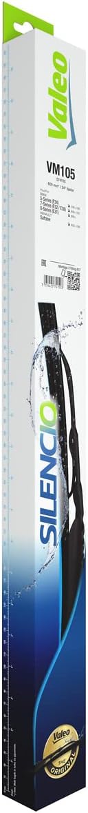 Valeo Silencio Wiper Blades - VM202 - Performance Cleaning Kit Conventional Wiper Blades with Washer Fluid Jets - 650mm/450mm - Front - Set of 2 Wiper Blades