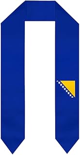 DABOYOZHZH Bosnia and Herzegovina Flag Graduation Shawl Sash Stole Wraps Scraf For International Study Pride Women Men