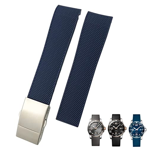 Bracelet silicone incurvé 21mm pour montre de sport étanche en plein air