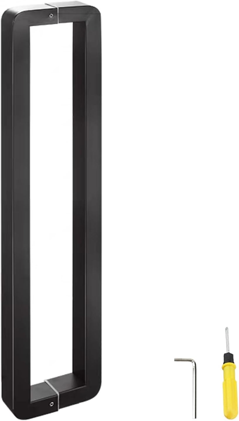 Double Sided Sliding Door Handle - 82.5cm (32.5") Black Metal Push Pull Handles for Wood & Glass Doors, Ideal for Home, Office & Commercial Use