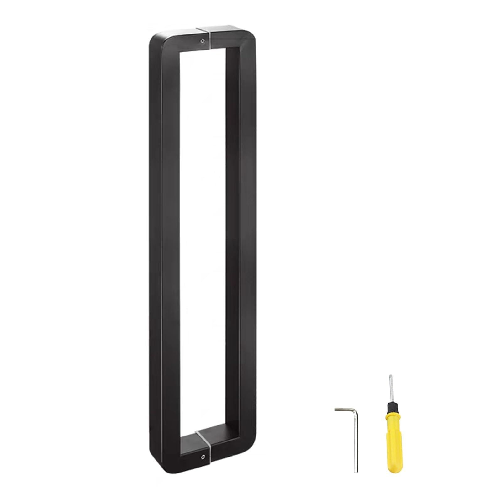 MXXQRHF Double Sided Sliding Door Handle - Metal Push-Pull for Wood & Glass Doors, Ideal for Home, Office & Commercial Use - 48.25" Black Door Pull Handle