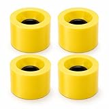 Alomejor 4pcs 60x45mm Ruedas de Skate 78A Longboard Cruiser Ruedas de Repuesto Accesorio(Amarillo)