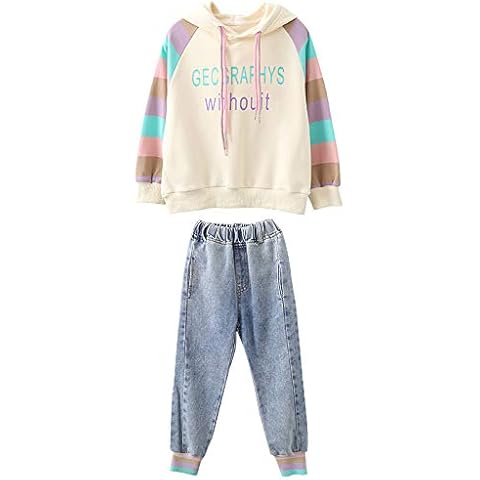 amropi Girl's Hooded Sweatshirt and Jogging Pants Set Cover