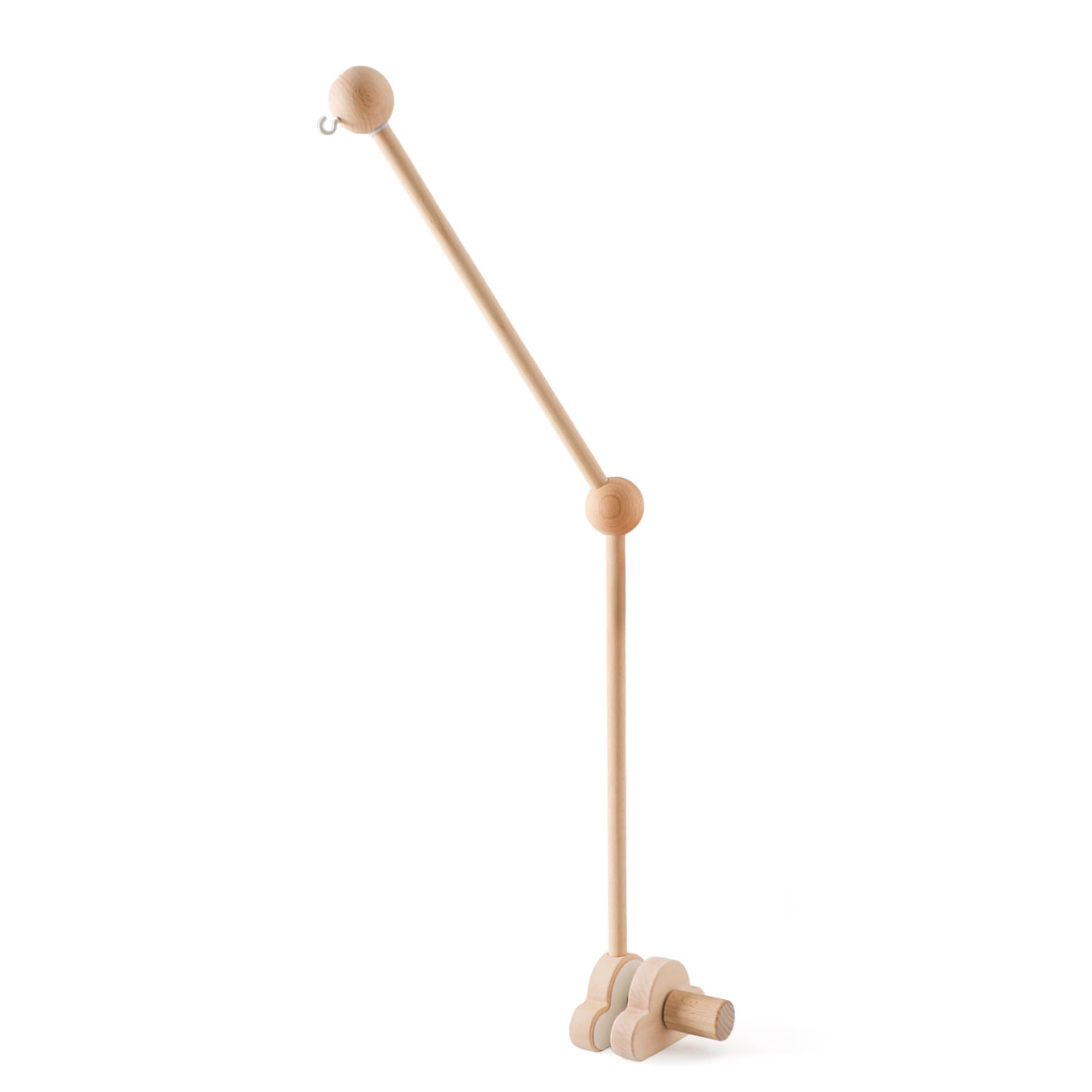 Cot Mobile Arm 27.17inch Wooden Cloud Design Detachable Baby Mobile Hanger Height Adjustable Cute Crib Arm for Bed Bell Wind Chimes Crib