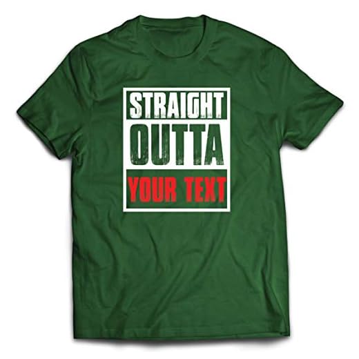 lepni.me Camisetas Hombre Directamente de su Propio Texto Personalizado Eslogan (L Verde Oscuro Multicolor)