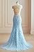 Fokissy Silver Mermaid Prom Dresses with Slit 2025 Lace Applique Tulle Sweetheart Formal Evening Gown Size 2