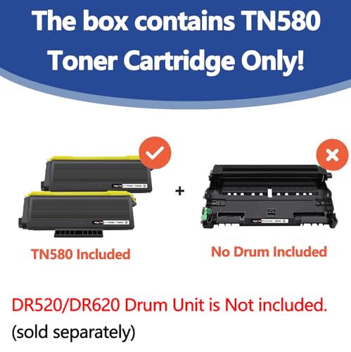 Image of OKGO Compatible TN580 TN650 Toner Cartridge Replacement for Brother TN620 TN550 TN-580 TN-620 TN-650 HL-5370DW 5240 5340D 5250DN,DCP-8060 8065DN,MFC-8660DN 8460 8480 8680 ( High Yield ,Black 2 Pack )