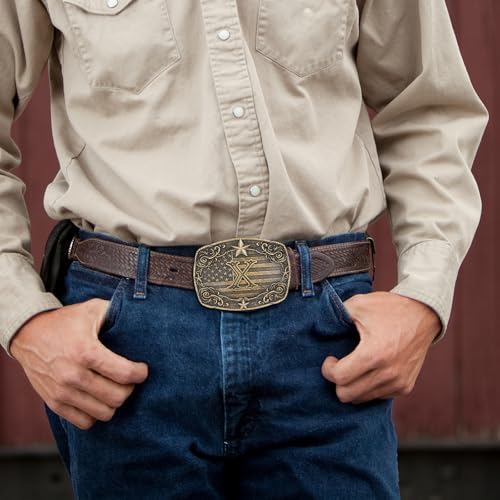 Absbolo Western Belt Buckle Men Initial Letter ABCDJRM to Z Rodeo Cowboy Belt Buckles for Women X — view 5