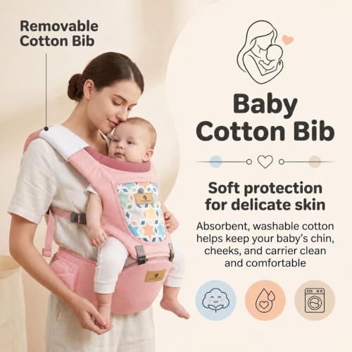 Image of StarAndDaisy Baby Carrier for 0 to 3 Year with Soft Cushioned Hip Seat | Sling Baby Carrier with 2 Storage Pockets | | Soft Cushioned Baby Carry Bag for Newborn to Toddler