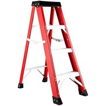 Ladder 4-Foot Fiberglass Step Ladder, 500-Pound Load Capacity, Type IAA, Folding Platform Ladders for Home 4 FT