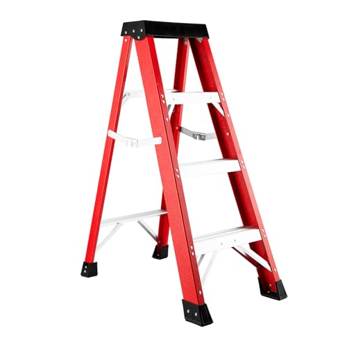 Ladder 4-Foot Fiberglass Step Ladder 330 lb Capacity Type IA Heavy Duty Folding Platform Ladder for Home Work and Industrial Use (4 Feet)