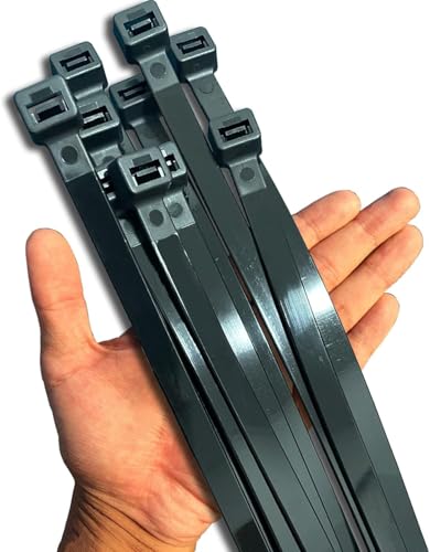 Collier de Serrage Plastique 650mm Noir, 40 Pièces Colliers Rilsan Large 12mm, Serflex Grande Longueur Attache Cable Long Serre-Câbles Résistants Aux UV...