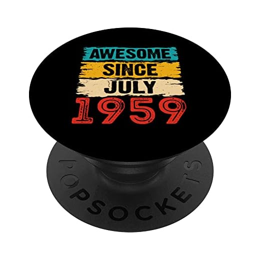 Regalos de 64 años impresionantes desde julio de 1959 para 64 cumpleaños PopSockets PopGrip Intercambiable