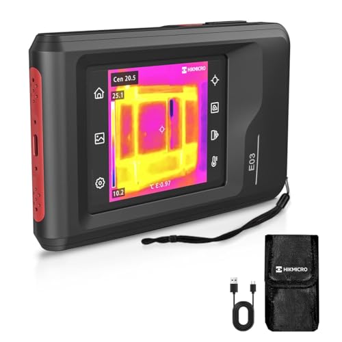 HIKMICRO E03 T[Ot@[J 240 x 240 SuperIR𑜓xAԊOJAJArfI^ΉA25 Hzt[[gA3.5 "^b`XN[ԊOJAIP54A-20`350°C艷x͈